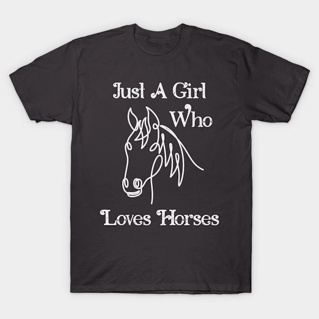 Horse Line Art Graphic T-Shirt by RKP'sTees